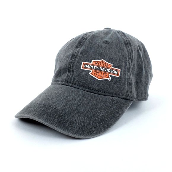 Harley-Davidson Other - Harley-Davidson Motorcycles Gray Garment Dyed Hat Cap Adjustable 100% Cotton